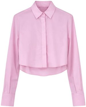 Jonathan Simkhai Renata Cropped Shirt - Pink
