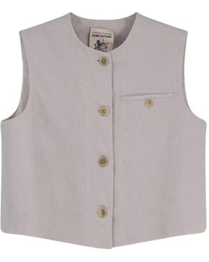 Semicouture Jenelle Button-Fastening Waistcoat - Grey