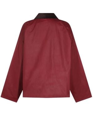 Barbour Transport Waxed Jacket - Red