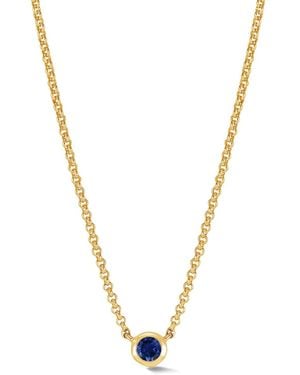 Dower & Hall Dewdrop Sapphire Necklace - Metallic