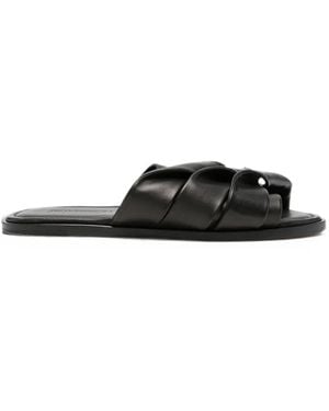 JW Anderson Padded Crossover Sandals - Black