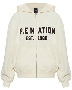 P.E Nation Phantom Logo-Print Hoodie - White