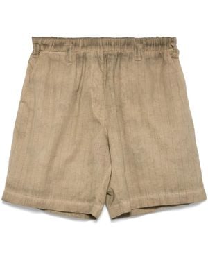Masnada Gestreifte Shorts - Natur