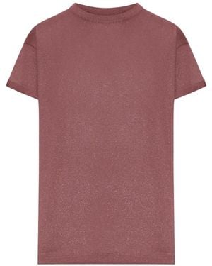 Brunello Cucinelli Camiseta Con Hombros Caídos - Rosa