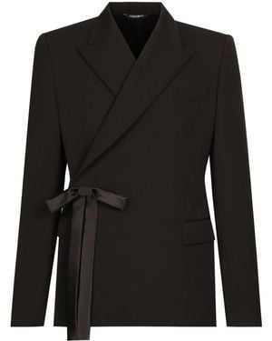 Dolce & Gabbana Blazer Con Fiocco - Nero