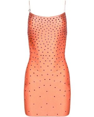 Oséree Robe Courte À Ornements En Cristal - Orange