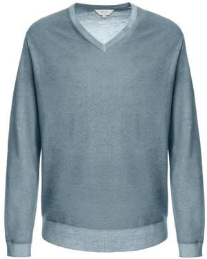 Malo Pullover Mit V-Ausschnitt - Blau