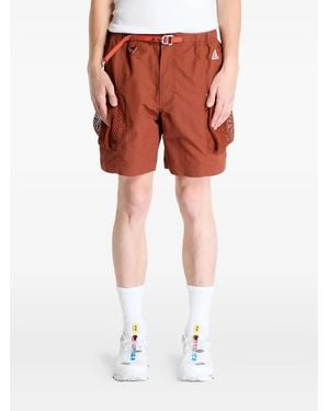 Nike Mesh-Pocket Cargo Shorts - Red