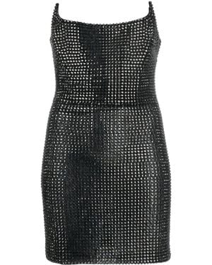 GIUSEPPE DI MORABITO Off-Shoulder Stud-Embellished Minidress - Black