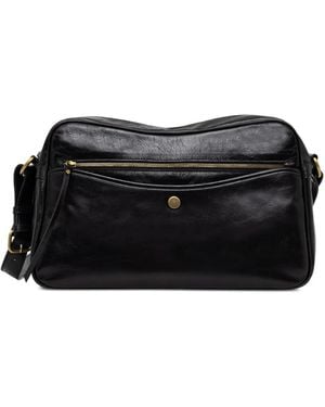 Gianni Chiarini Cora Grained Leather Crossbody Bag - Black