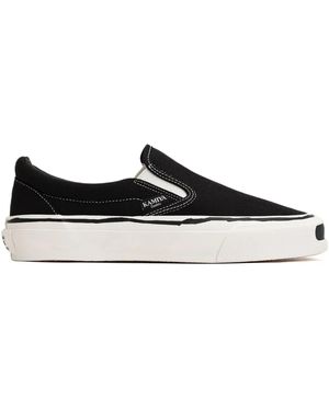 KAMIYA Cornell Vulcanized Slip-On Trainers - Black