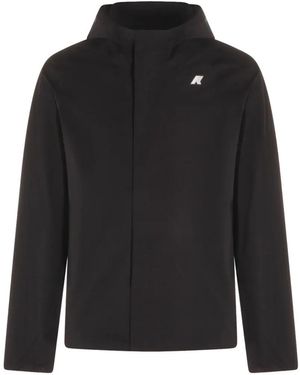 K-Way Hooded Jacket - Black