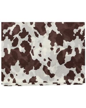 MC2 Saint Barth Cow-Print Tie-Fastening Sarong Skirt - Natural