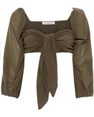 Philosophy Di Lorenzo Serafini ドレープディテール トップ - グリーン