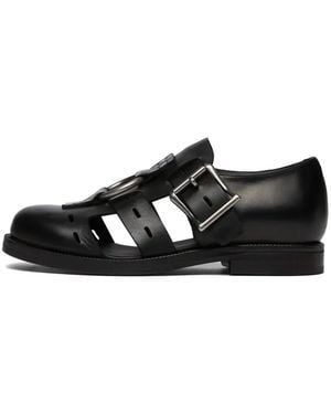 Martine Rose Buckle-Fastening Derby Shoes - Black