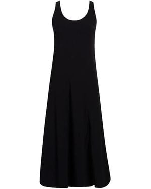 Another Tomorrow Seamed Tank Midi Dress - Black