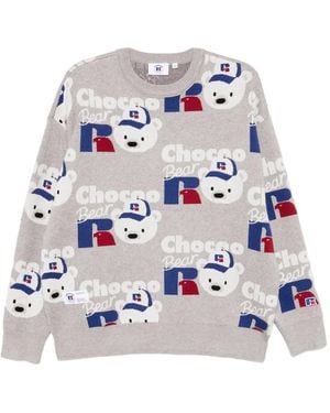 Chocoolate Pull À Logo En Intarsia - Blanc