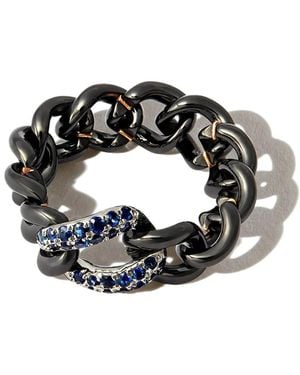 SHAY 18K Jumbo Link Ring - Black