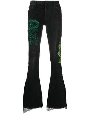 Off-White c/o Virgil Abloh Stacked Flared Jeans - Black