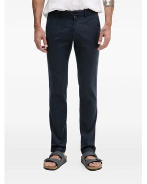 KARL LAGERFELD Belt-Loops Button-Fastening Trousers - Blue