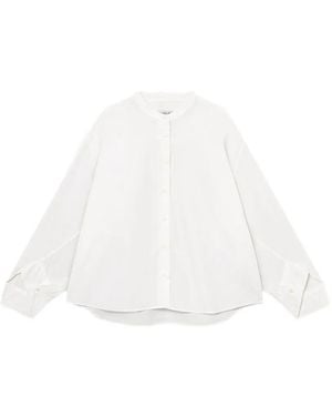 SOSUE New York Band-Collar Blouse - White