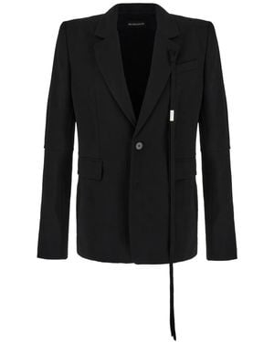 Ann Demeulemeester シングルジャケット - ブラック