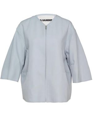 Jil Sander Sobrecamisa Con Cremallera - Azul