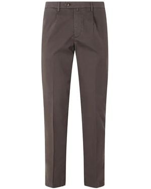 Briglia 1949 Pleated Straight-Leg Trousers - Grey