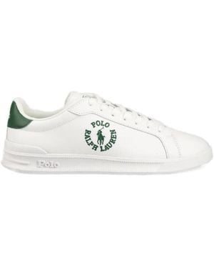 Polo Ralph Lauren Heritage Logo-Embroidered Trainers - White