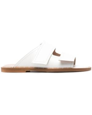 SCAROSSO Karen Leather Sandals - White