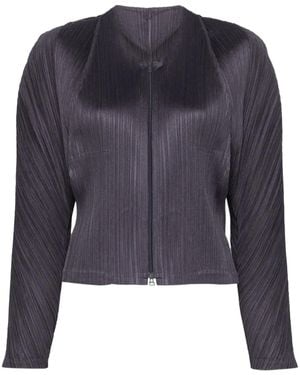 Pleats Please Issey Miyake Lantern Jacke - Blau