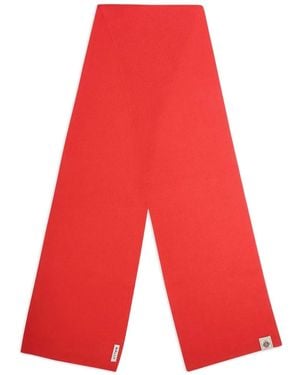 Bally Ribbed Wool Scarf - Red
