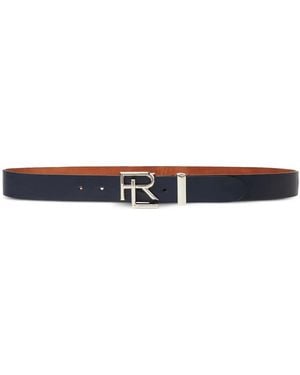 Ralph Lauren Logo-Buckle Leather Belt - Blue