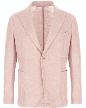 Barba Napoli Einreihiges Sakko mit steigendem Revers - Pink