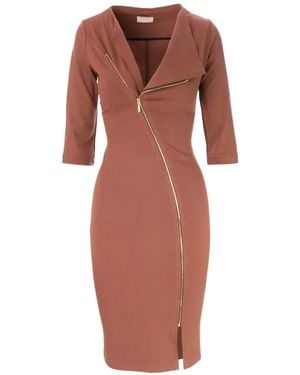 ROSERRY Vestido midi con cremallera - Blanco