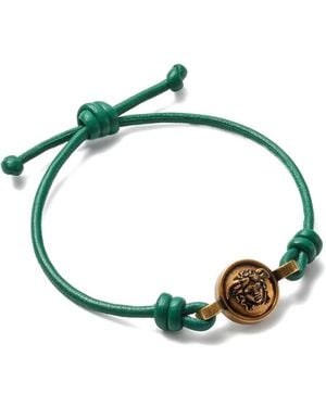 Versace Medusa Leather Bracelet - Green
