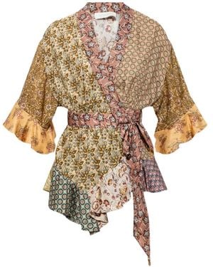 Zimmermann Fairlight Scarf Wrap Top - White