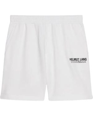 Helmut Lang Logo-Print Shorts - White
