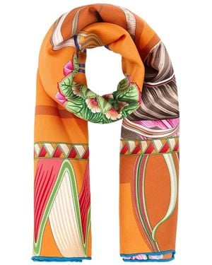 Ferragamo Zijden Sjaal - Oranje