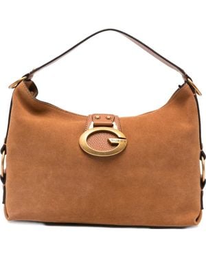Guess Camden Suede Shoulder Bag - Brown