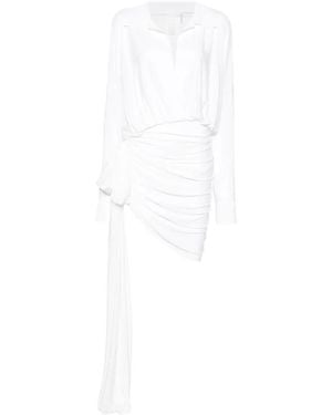 Norma Kamali Draped Mini Dress - White