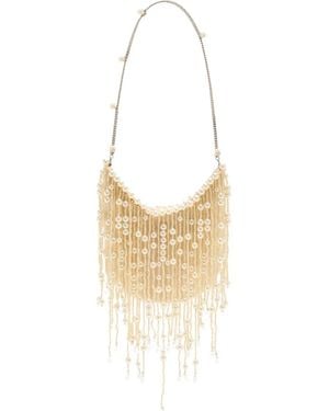 JW PEI Beaded fringe-trimmed shoulder bag - Weiß