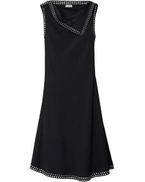 Burberry Fitted Cut Midi Length Dress - Black