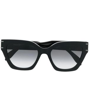 McQueen Square-Frame Logo Sunglasses - Black