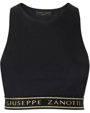 Giuseppe Zanotti Halina Logo-Underband Tank Top - Black