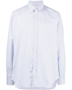 Luciano Barbera Check-Print Button-Down Shirt - White