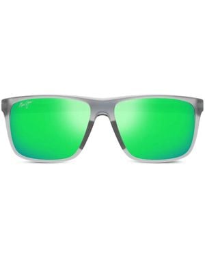 Maui Jim Lehopulu Rectangle-Frame Sunglasses - Green