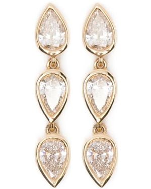 Anita Ko Pendientes Elodie en oro amarillo de 18 ct con diamantes - Blanco