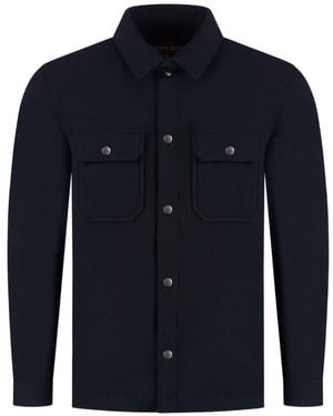 Woolrich Logo-Patch Overshirt - Blue