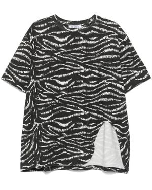 The Attico ゼブラプリント Tシャツ - ブラック